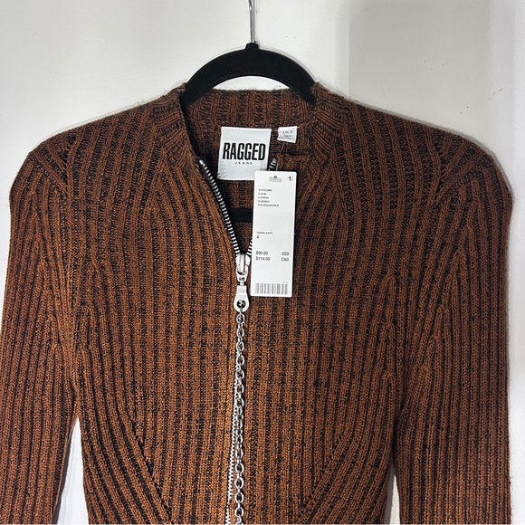 The Ragged Priest Brown Ribbed Cardigan - Picture 2 of 3